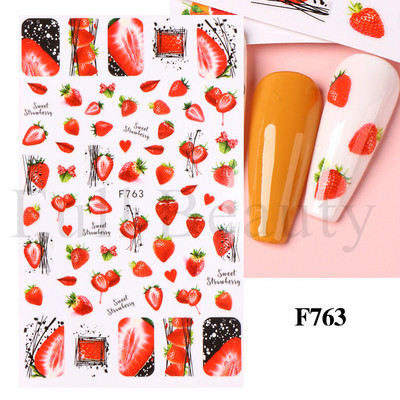 Autocolante pentru unghii cu litere albe și negru Glisoare cu cuvinte de dragoste pentru manichiură Personaj 3D Nail Art Polish Decalcomanie Piese de decorare FBJO2173