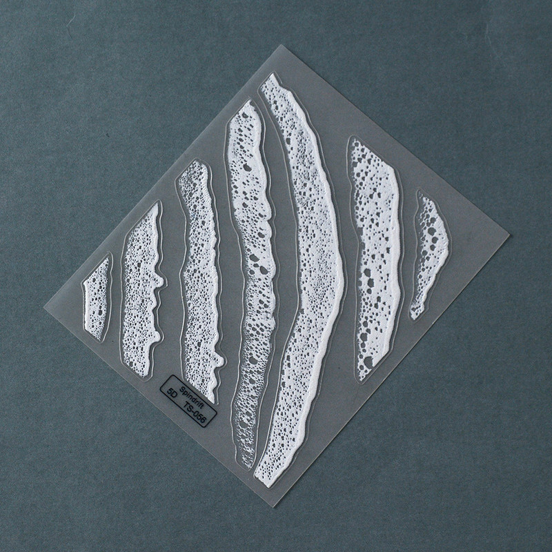 Plajă Valurile Mării Vară Reliefuri în relief 5D Auto-adezive Decorații pentru unghii Autocolante Cochilii de sirenă Meduză Decalcomanii pentru manichiură