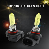 2TK HB3 9005 Kollane 12V 65W Super Bright halogeenlambid allikas Bright Auto pirnid Super Car Light Glass Autode esituli I5R0