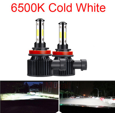 2 buc. Becuri super luminoase pentru faruri auto H7 H9 HB3 9005 HB4 9006 H11 H8 Mini lumini auto 80W 20000LM 6000K 12V 8000K Lampă