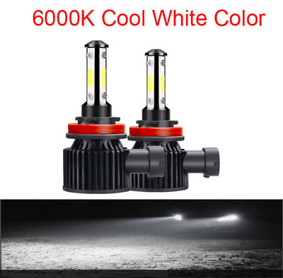 2 buc. Becuri super luminoase pentru faruri auto H7 H9 HB3 9005 HB4 9006 H11 H8 Mini lumini auto 80W 20000LM 6000K 12V 8000K Lampă