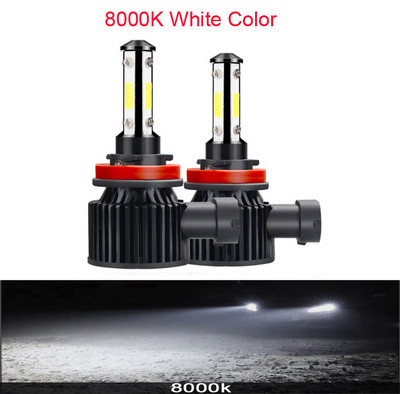 2 buc. Becuri super luminoase pentru faruri auto H7 H9 HB3 9005 HB4 9006 H11 H8 Mini lumini auto 80W 20000LM 6000K 12V 8000K Lampă