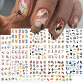 12 minta körömdíszítés matricák virág levelek vízcsúszdák Geometrikus vonalak matricák 3D körömdíszítések kiegészítők