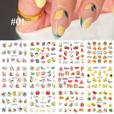 12 minta körömdíszítés matricák virág levelek vízcsúszdák Geometrikus vonalak matricák 3D körömdíszítések kiegészítők