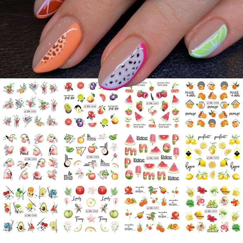 12 minta körömdíszítés matricák virág levelek vízcsúszdák Geometrikus vonalak matricák 3D körömdíszítések kiegészítők