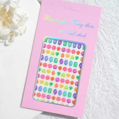 5D värvilised Reljeefsed Lilled Küünekleebised Kevadkarikakrad Tulbid Multifilmid Jänesed Jooned Liugurid Küünekleebised Ise ise teha maniküüri kleebised & S