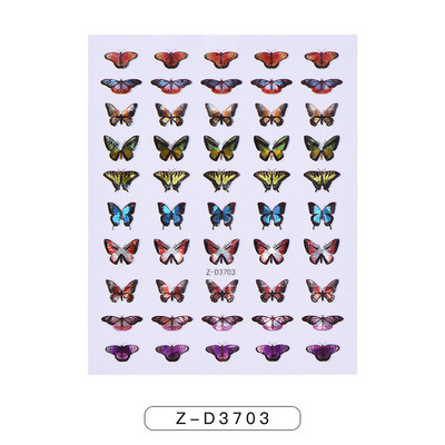 1-leheline sillerdav laserliblikas küünekleebised 3D küünekleebised Holograafiline kunstkleebis Liiv liblikas liuguriga maniküüri kaunistus*