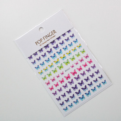 1-leheline sillerdav laserliblikas küünekleebised 3D küünekleebised Holograafiline kunstkleebis Liiv liblikas liuguriga maniküüri kaunistus*