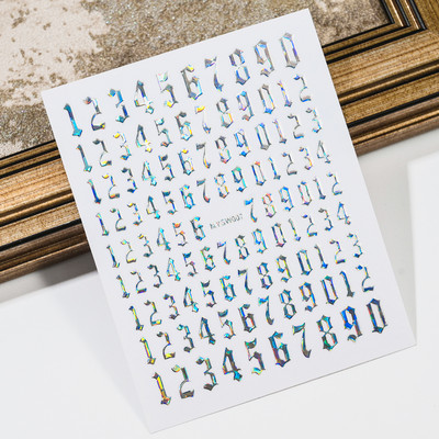 3D-numbrid, tähtede kujundus, küünekleebis, isekleepuv kleebis, liugur DIY kaunistus maniküüri tarvikud küünekleebiste tarvikud @