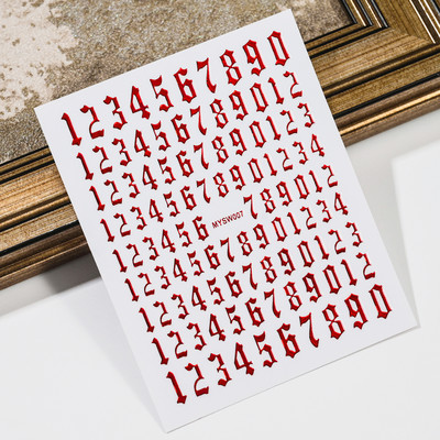 3D-numbrid, tähtede kujundus, küünekleebis, isekleepuv kleebis, liugur DIY kaunistus maniküüri tarvikud küünekleebiste tarvikud @