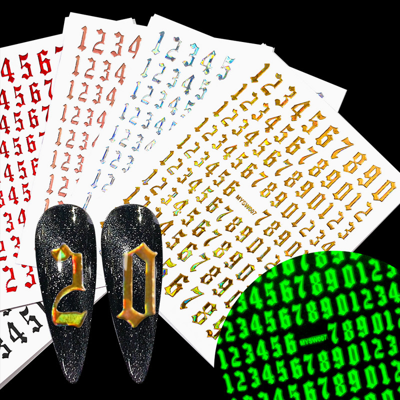 3D-numbrid, tähtede kujundus, küünekleebis, isekleepuv kleebis, liugur DIY kaunistus maniküüri tarvikud küünekleebiste tarvikud @