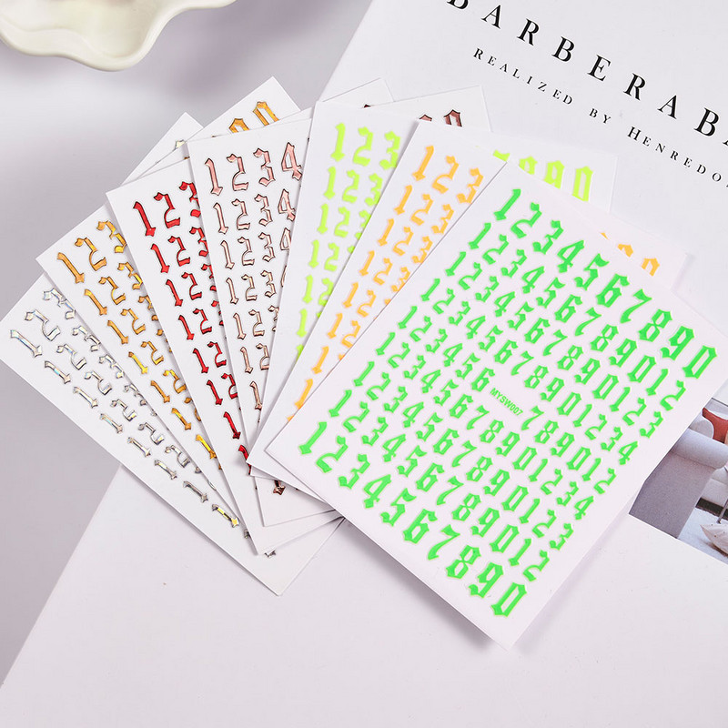 3D-numbrid, tähtede kujundus, küünekleebis, isekleepuv kleebis, liugur DIY kaunistus maniküüri tarvikud küünekleebiste tarvikud @