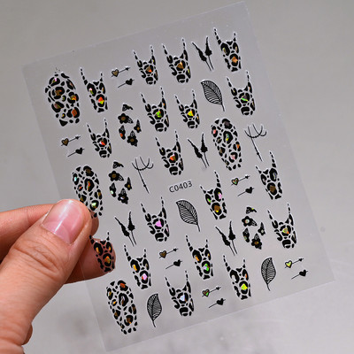 Autocolante pentru unghii, linie abstractă din aur trandafir, bronzat 3D, 8*10 cm, holografic, flori/frunze de aur trandafir, decal pentru unghii, glisor de unghii cu laser chic