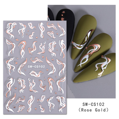 Νέο αυτοκόλλητο νυχιών Ins Hot Lip Flame Maple Leaf Smoke Star Moon Decal Nail