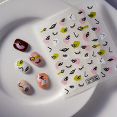 Nova reljefna naljepnica s crnim leptirom za nokte Mali moljac Ljudska krila Nails Art dodaci Aroma Flower serija klizača za nokte