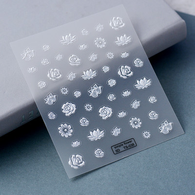 Nova reljefna naljepnica s crnim leptirom za nokte Mali moljac Ljudska krila Nails Art dodaci Aroma Flower serija klizača za nokte