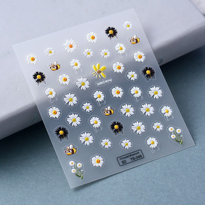 Nova reljefna naljepnica s crnim leptirom za nokte Mali moljac Ljudska krila Nails Art dodaci Aroma Flower serija klizača za nokte