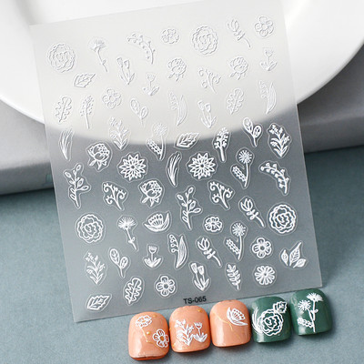 Nova reljefna naljepnica s crnim leptirom za nokte Mali moljac Ljudska krila Nails Art dodaci Aroma Flower serija klizača za nokte