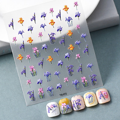 Nova reljefna naljepnica s crnim leptirom za nokte Mali moljac Ljudska krila Nails Art dodaci Aroma Flower serija klizača za nokte