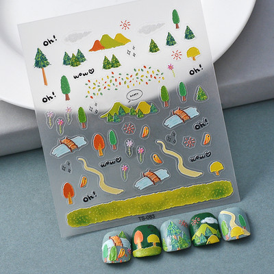 Nova reljefna naljepnica s crnim leptirom za nokte Mali moljac Ljudska krila Nails Art dodaci Aroma Flower serija klizača za nokte