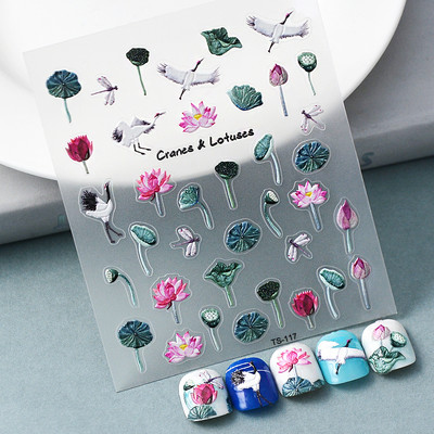 Nova reljefna naljepnica s crnim leptirom za nokte Mali moljac Ljudska krila Nails Art dodaci Aroma Flower serija klizača za nokte