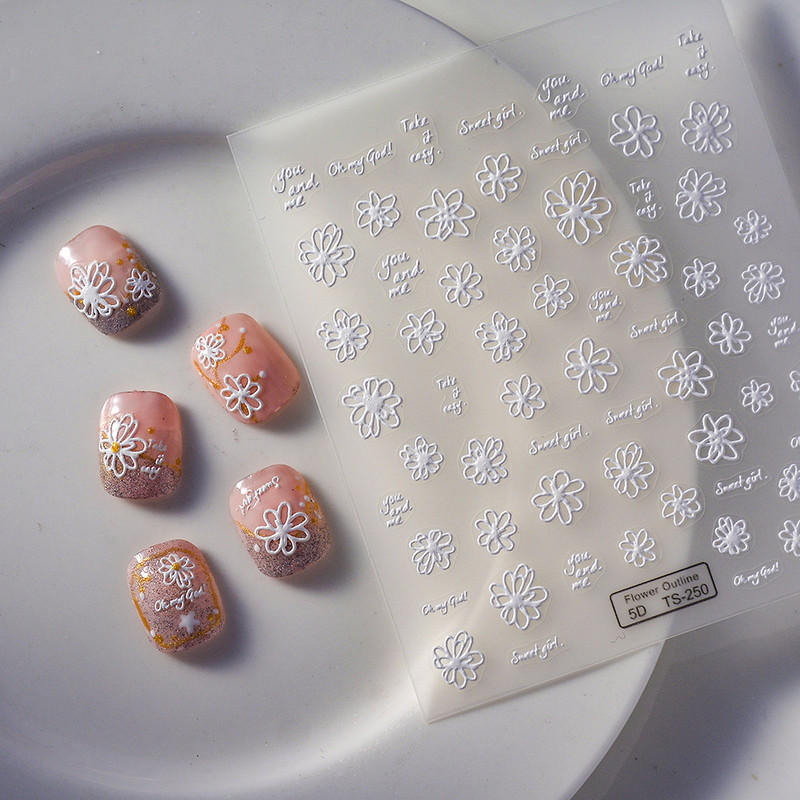 Nova reljefna naljepnica s crnim leptirom za nokte Mali moljac Ljudska krila Nails Art dodaci Aroma Flower serija klizača za nokte