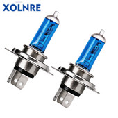 Xolnre 2db autó halogén xenon villanykörte távolsági fényszóró H4 12V 60/55W P43T 9003 Super Xenon fehér 6000K fényszóró lámpa