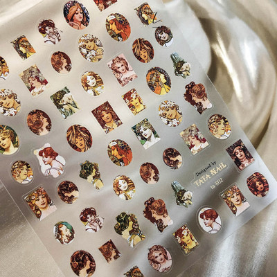 Magnoolia-liilia ploomi õied päevalilled tulbid virsiku õie ruut 3D isekleepuv küünekunsti kleebis 5D maniküüri kleebis