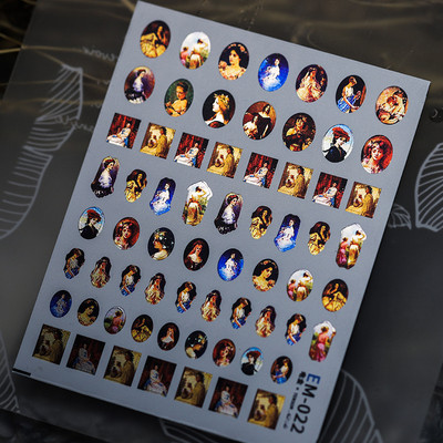 Magnoolia-liilia ploomi õied päevalilled tulbid virsiku õie ruut 3D isekleepuv küünekunsti kleebis 5D maniküüri kleebis