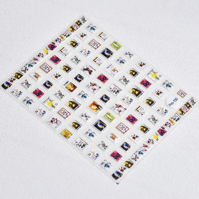 Magnoolia-liilia ploomi õied päevalilled tulbid virsiku õie ruut 3D isekleepuv küünekunsti kleebis 5D maniküüri kleebis