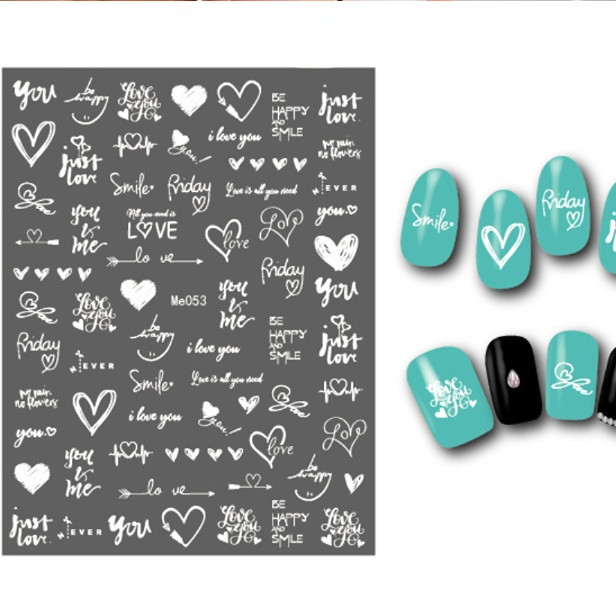 Autocolante 3D pentru unghii Inimă roșie Dragoste și Accesorii Instrument Glisor auto-adeziv Decalcomanii de Ziua Îndrăgostiților Manicură Decorații pentru unghii