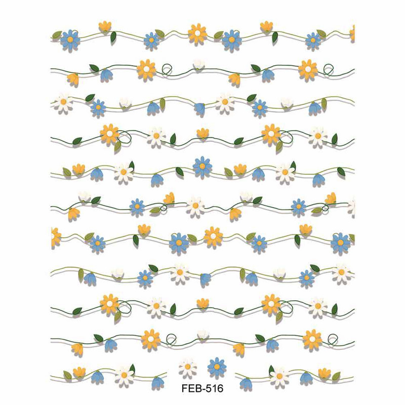 Uued 5D reljeefsed lillelised küünekunsti kleebised Lilledega karikakra skulptuurikleebised maniküüri küünte kaunistamiseks disainitarvikute tööriist