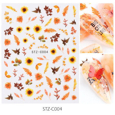 1kom modne cvjetne serije naljepnica za nokte šareni leptir japanske naljepnice za prijenos noktiju DIY ukrasi za manikuru Dodatak
