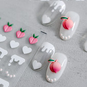 5D akrilno ugravirano srce šarm dizajn samoljepljive naljepnice za nokte naljepnice DIY klizač za manikiranje ukrasa za nokte Z0581