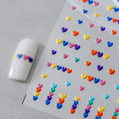 5D akrilno ugravirano srce šarm dizajn samoljepljive naljepnice za nokte naljepnice DIY klizač za manikiranje ukrasa za nokte Z0581