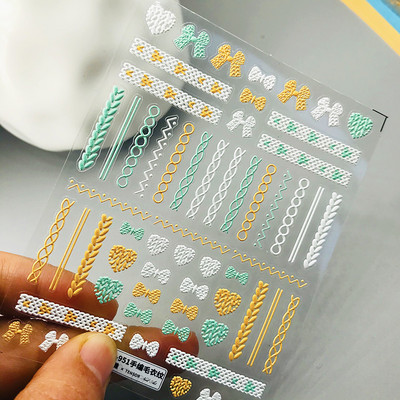 5D akrilno ugravirano srce šarm dizajn samoljepljive naljepnice za nokte naljepnice DIY klizač za manikiranje ukrasa za nokte Z0581