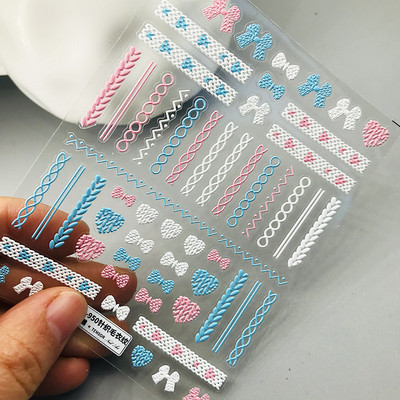 5D akrilno ugravirano srce šarm dizajn samoljepljive naljepnice za nokte naljepnice DIY klizač za manikiranje ukrasa za nokte Z0581