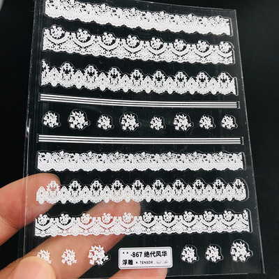 5D akrilno ugravirano srce šarm dizajn samoljepljive naljepnice za nokte naljepnice DIY klizač za manikiranje ukrasa za nokte Z0581