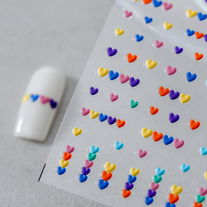 5D akrilno ugravirano srce šarm dizajn samoljepljive naljepnice za nokte naljepnice DIY klizač za manikiranje ukrasa za nokte Z0581