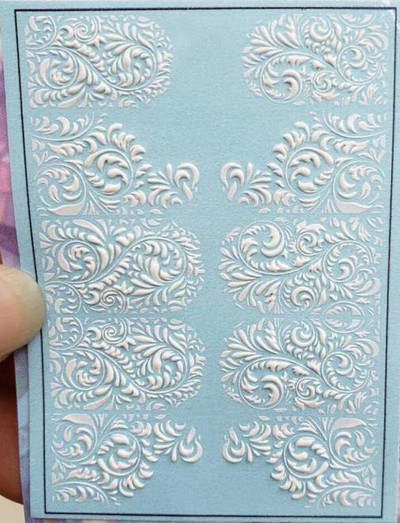 1 τμχ 3D ακρυλικό χαραγμένο αυτοκόλλητο μελισσών Nail Nail Water Decals Fashion Empaistic Nail Water Slide Decalsi Z094