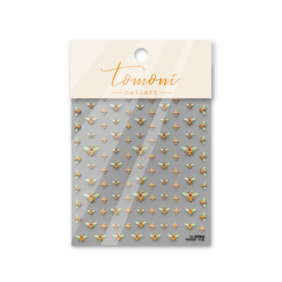 5D Cute Bee Nail Art lipdukai su reljefiniais klijais slankikliais nagams pasidaryk pats manikiūro dizaino lipdukai