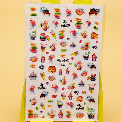 3D стикери за нокти Декали Самозалепващи се стикери за нокти Букет цветя Пчелен дизайн Стикери за маникюр Декорация за нокти