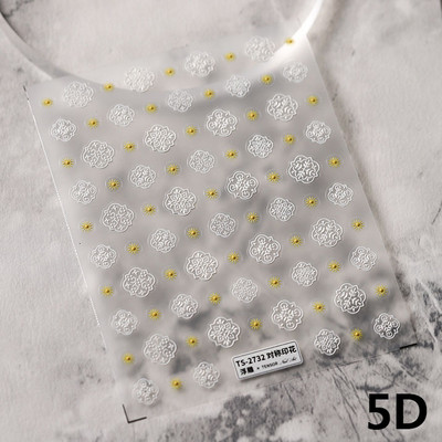 Bijela crna linija Paukova mreža Mačka 5D meki reljefni samoljepljivi naljepnici za nokte Jednostavne boemske popularne 3D naljepnice za manikuru