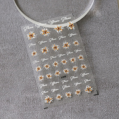 Bijela crna linija Paukova mreža Mačka 5D meki reljefni samoljepljivi naljepnici za nokte Jednostavne boemske popularne 3D naljepnice za manikuru