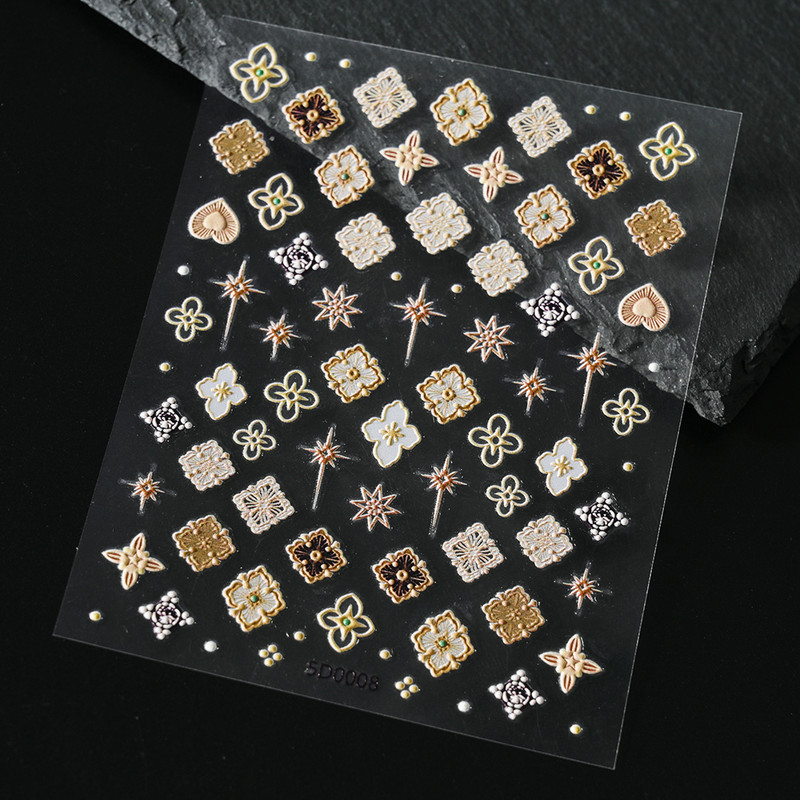 Laserski zlatni/srebrni šuplji leptir naljepnica za nokte Holografski leptiri ljepljivi klizač gel lak naljepnice Nail Art Decoratio