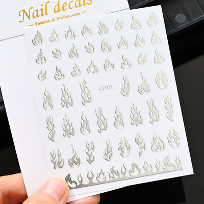 1 db arany ezüst fém pillangó lézeres körömmatrica 3D bronzosító öntapadó körömmatricák barkácsolás holografikus körömdíszítés TZ0238