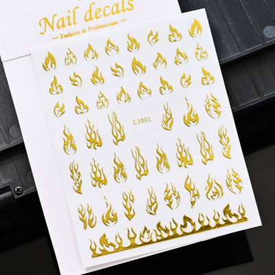 1 db arany ezüst fém pillangó lézeres körömmatrica 3D bronzosító öntapadó körömmatricák barkácsolás holografikus körömdíszítés TZ0238