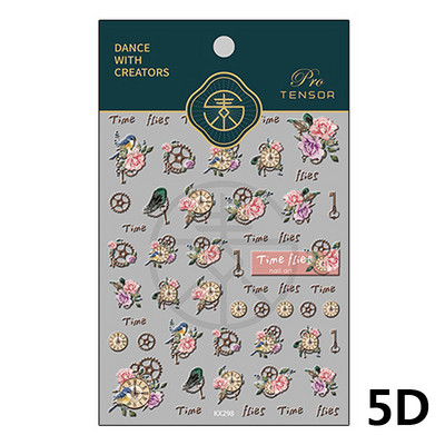 DIY rózsa óra 5D puha dombornyomású öntapadó körömdíszítés matrica virág smink nő 3D manikűr matrica nagykereskedés