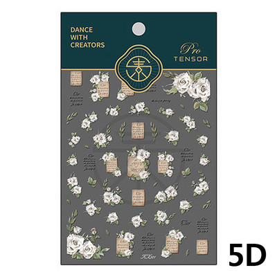 DIY rózsa óra 5D puha dombornyomású öntapadó körömdíszítés matrica virág smink nő 3D manikűr matrica nagykereskedés