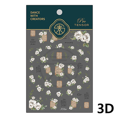 DIY rózsa óra 5D puha dombornyomású öntapadó körömdíszítés matrica virág smink nő 3D manikűr matrica nagykereskedés